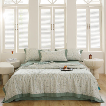 環(huán)孤輕奢簡(jiǎn)約天絲萊賽爾印花小清新夏涼被【150x200cm單夏被-浮光】