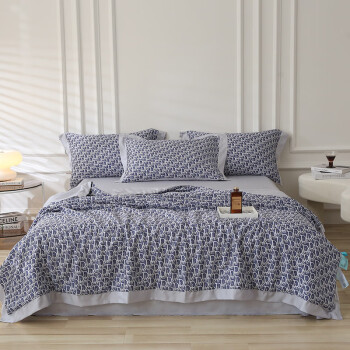 環(huán)孤輕奢簡(jiǎn)約天絲萊賽爾印花小清新夏涼被【150x200cm單夏被-布吉島】